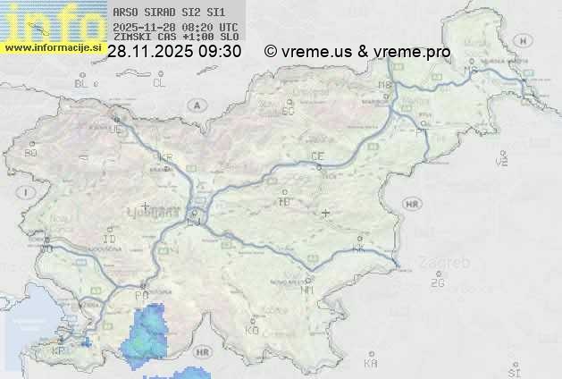 Radarska karta padavin