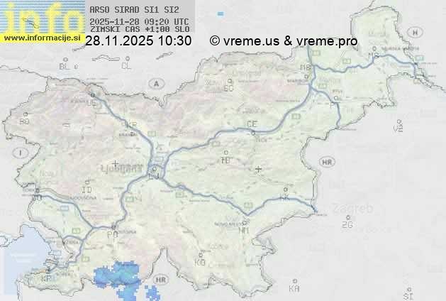 Radarska karta padavin