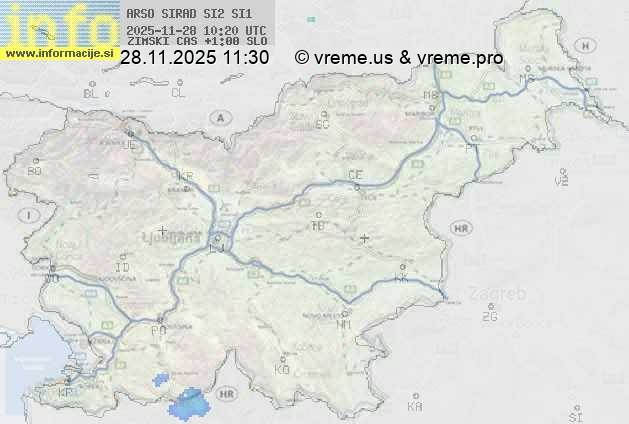 Radarska karta padavin