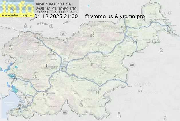 Radarska karta padavin