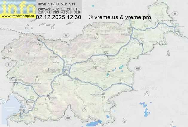 Radarska karta padavin