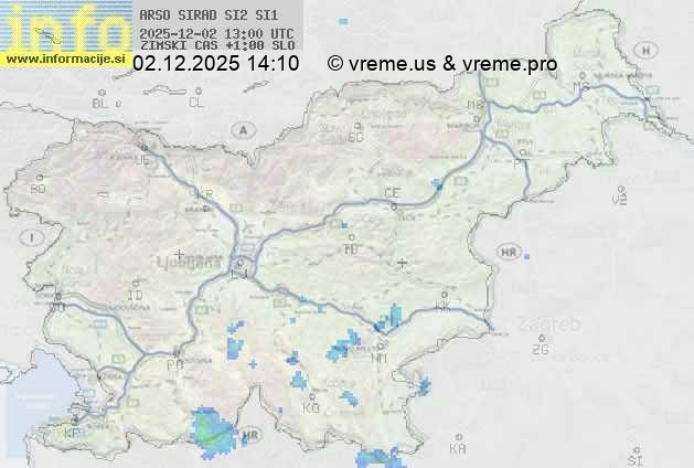 Radarska karta padavin