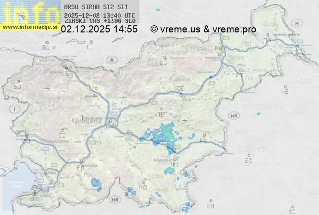 Radarska karta padavin