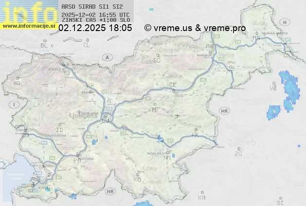 Radarska karta padavin