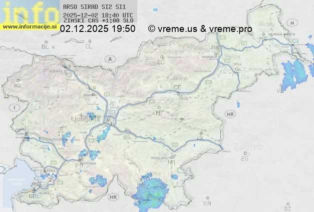 Radarska karta padavin