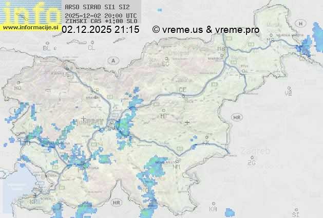 Radarska karta padavin