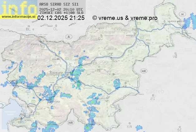 Radarska karta padavin