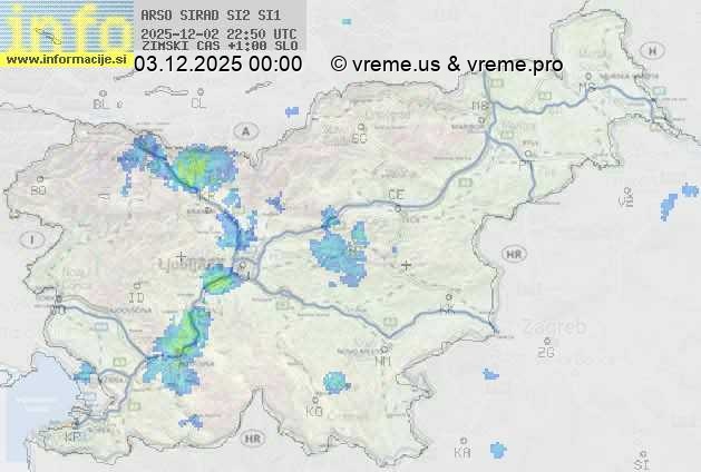 Radarska karta padavin