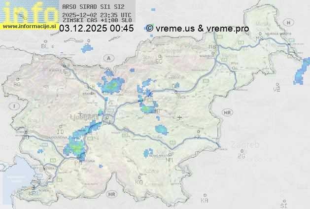 Radarska karta padavin
