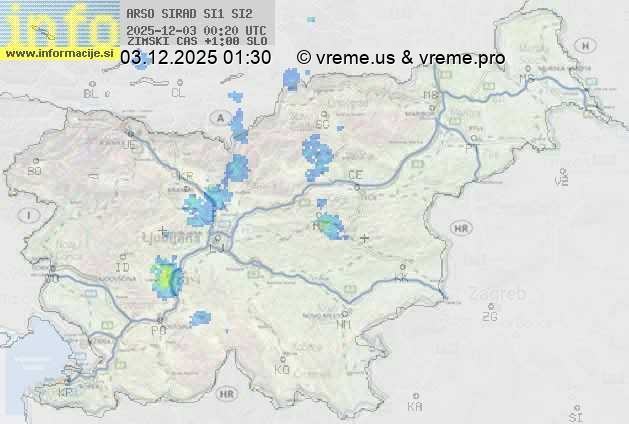Radarska karta padavin