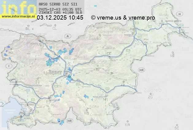 Radarska karta padavin
