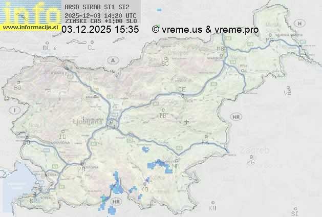 Radarska karta padavin