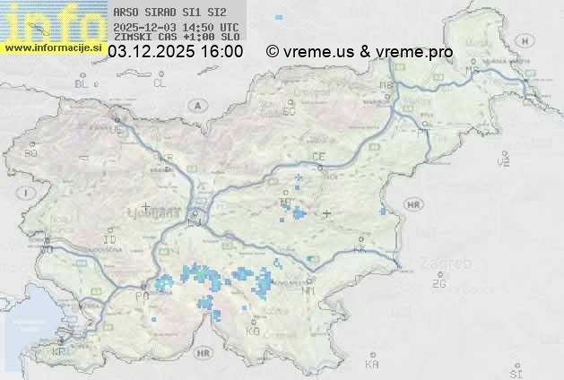 Radarska karta padavin
