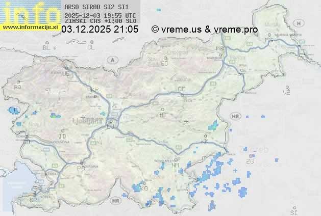 Radarska karta padavin