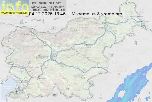 Radarska karta padavin