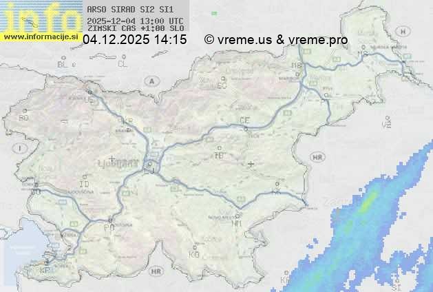 Radarska karta padavin
