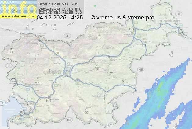 Radarska karta padavin