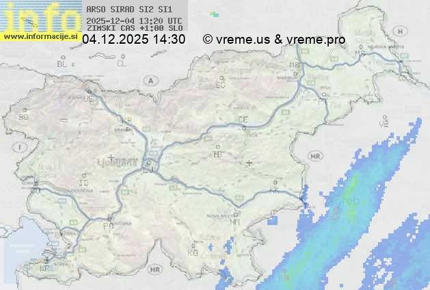 Radarska karta padavin