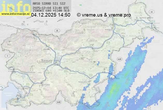 Radarska karta padavin