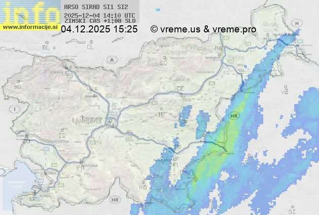 Radarska karta padavin