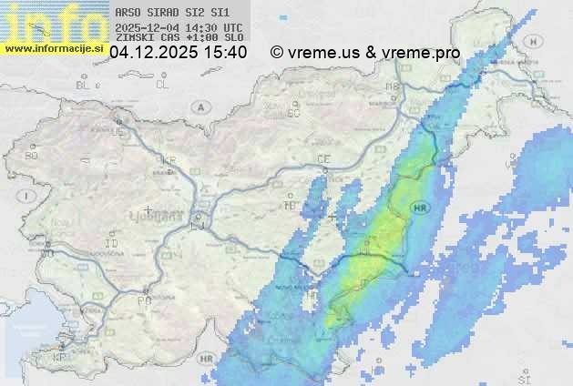 Radarska karta padavin