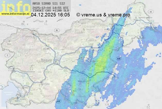 Radarska karta padavin