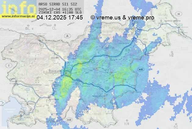 Radarska karta padavin