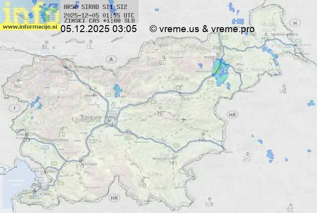 Radarska karta padavin