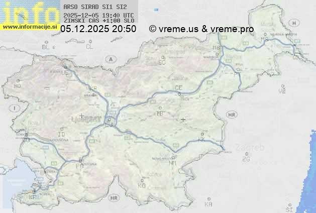 Radarska karta padavin