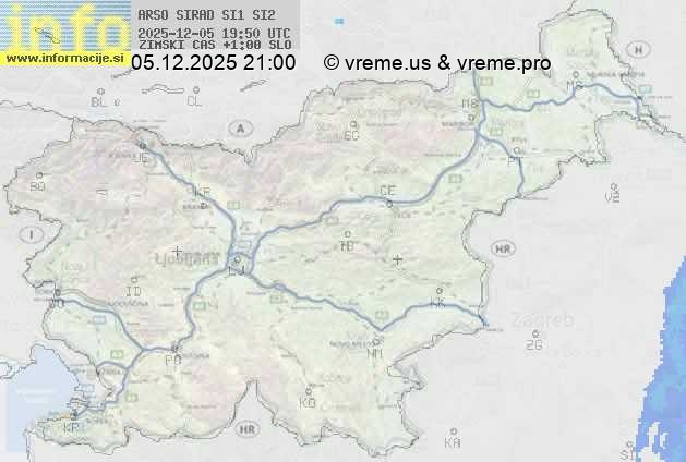 Radarska karta padavin