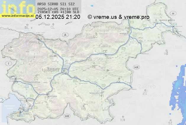 Radarska karta padavin