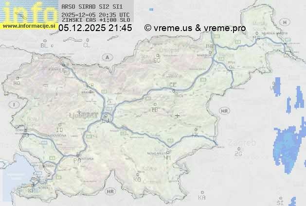 Radarska karta padavin