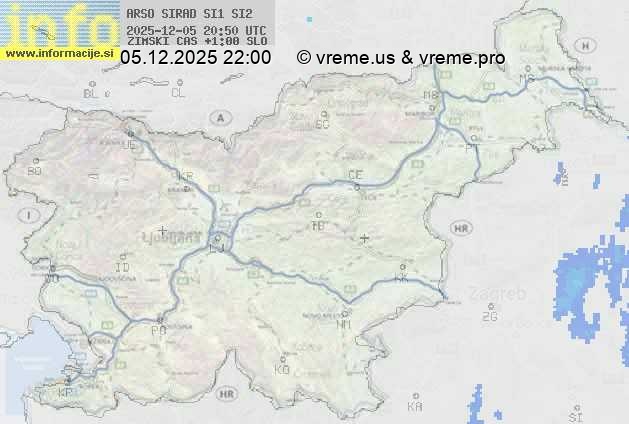 Radarska karta padavin