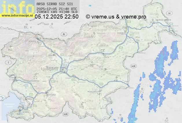 Radarska karta padavin