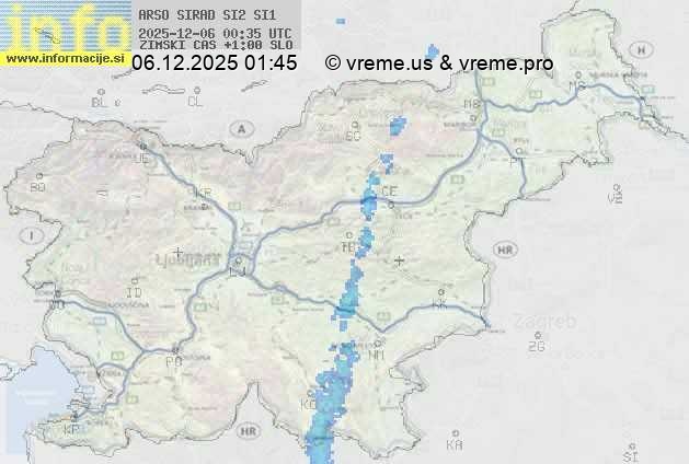 Radarska karta padavin
