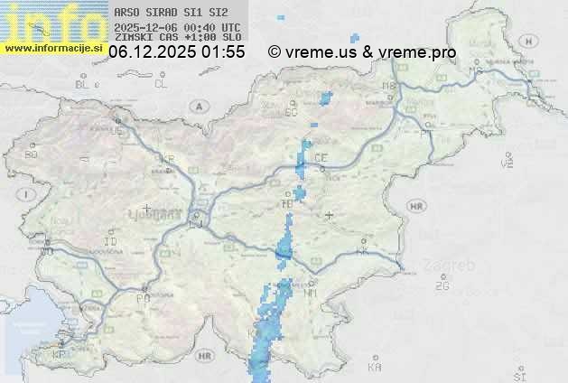 Radarska karta padavin