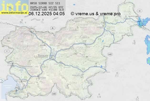 Radarska karta padavin