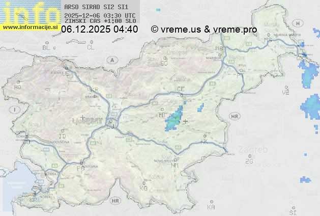 Radarska karta padavin