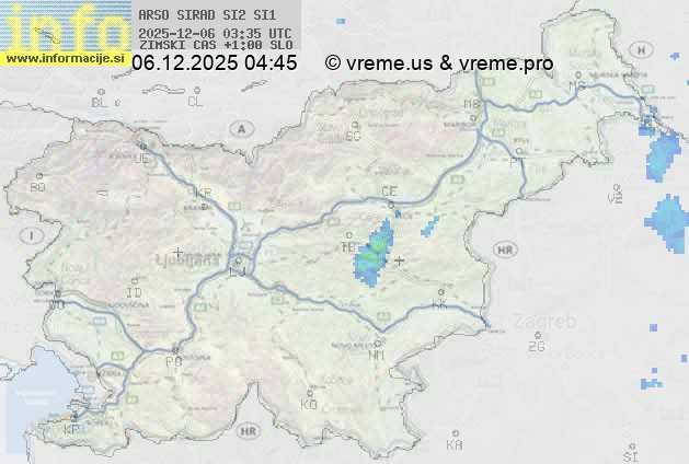 Radarska karta padavin