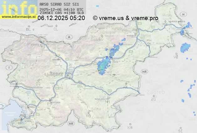 Radarska karta padavin