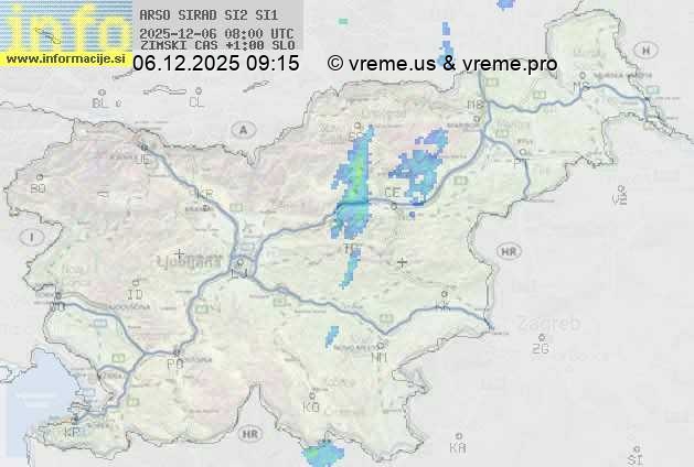 Radarska karta padavin