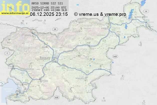 Radarska karta padavin