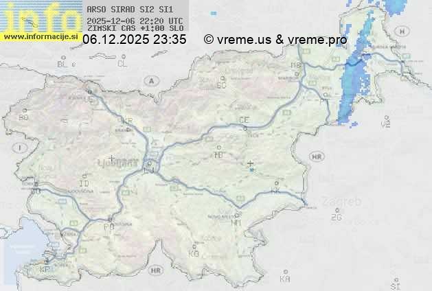 Radarska karta padavin