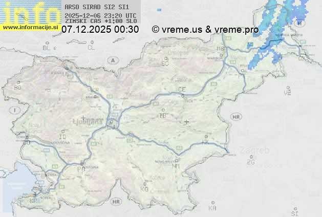 Radarska karta padavin