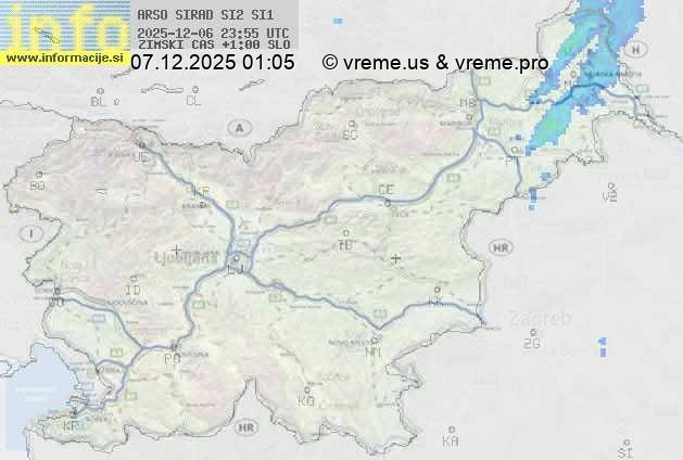 Radarska karta padavin