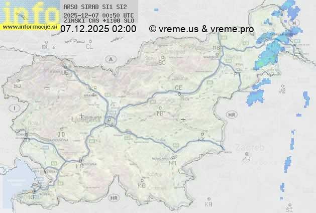 Radarska karta padavin