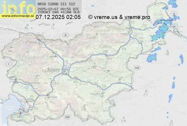 Radarska karta padavin