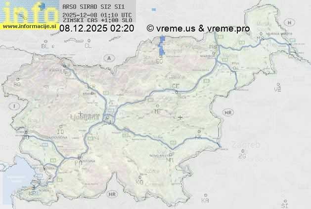 Radarska karta padavin