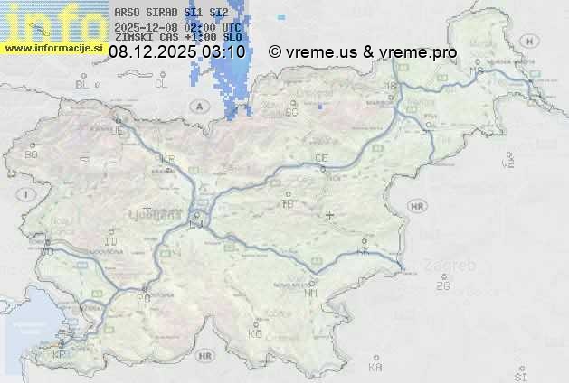 Radarska karta padavin