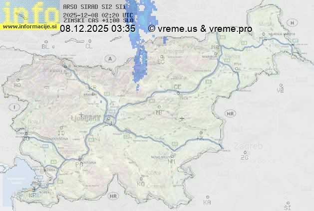 Radarska karta padavin